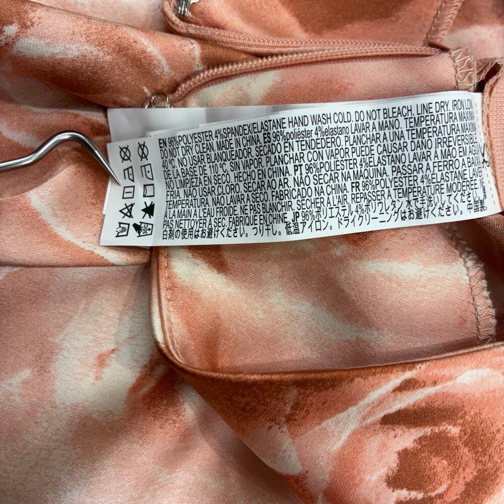 Forever 21 Rose Floral Satin Mini Skirt Women’s Large Pink Coquette Y2K - Picture 3 of 6